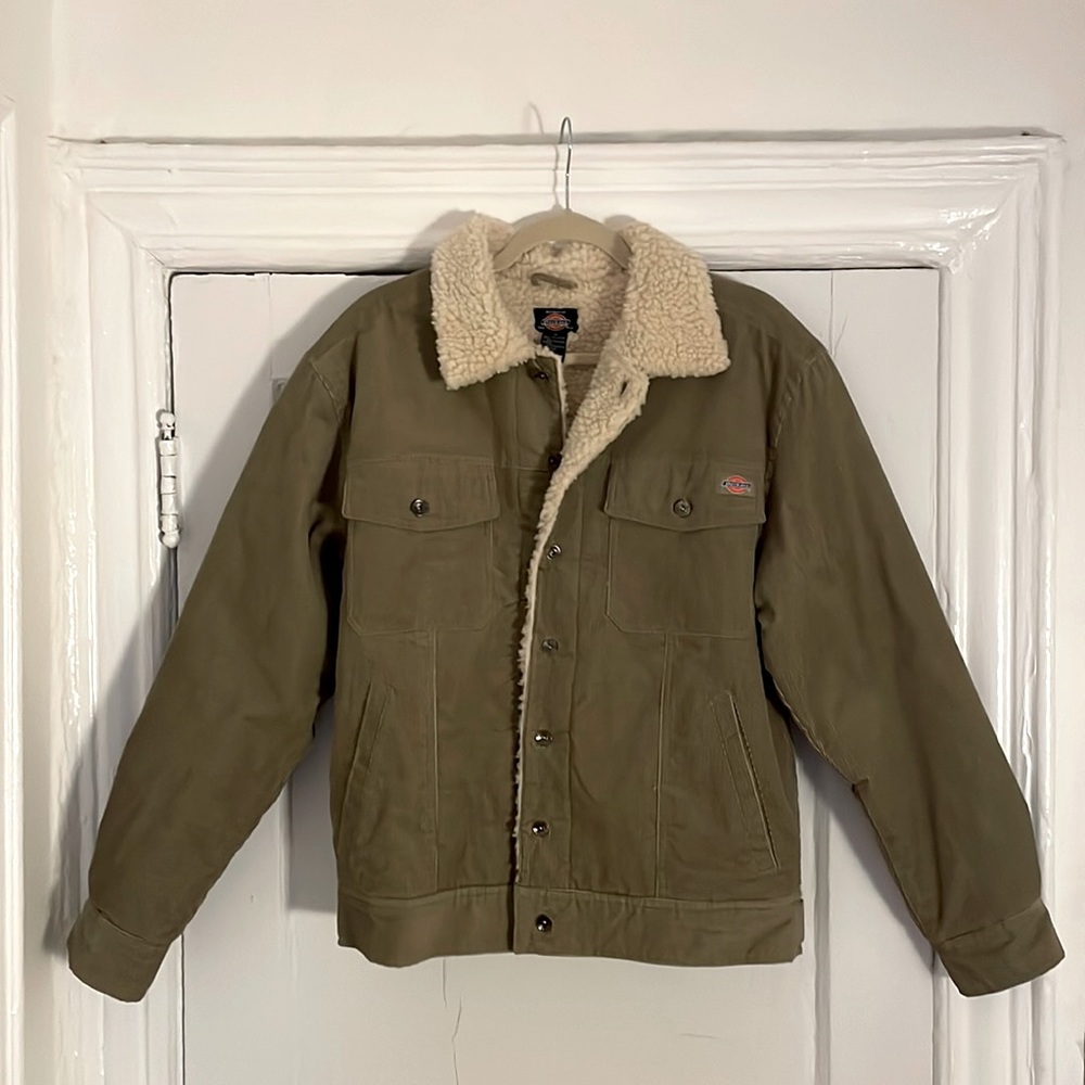 Dickies Sherpa Lined Trucker Jacket Corduroy Fleece